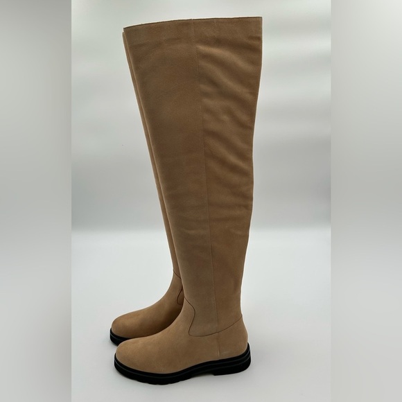 2072- Stuart Weitzman Over-the-Knee Boots Sand Color Size 8 B NWT - Picture 2 of 12